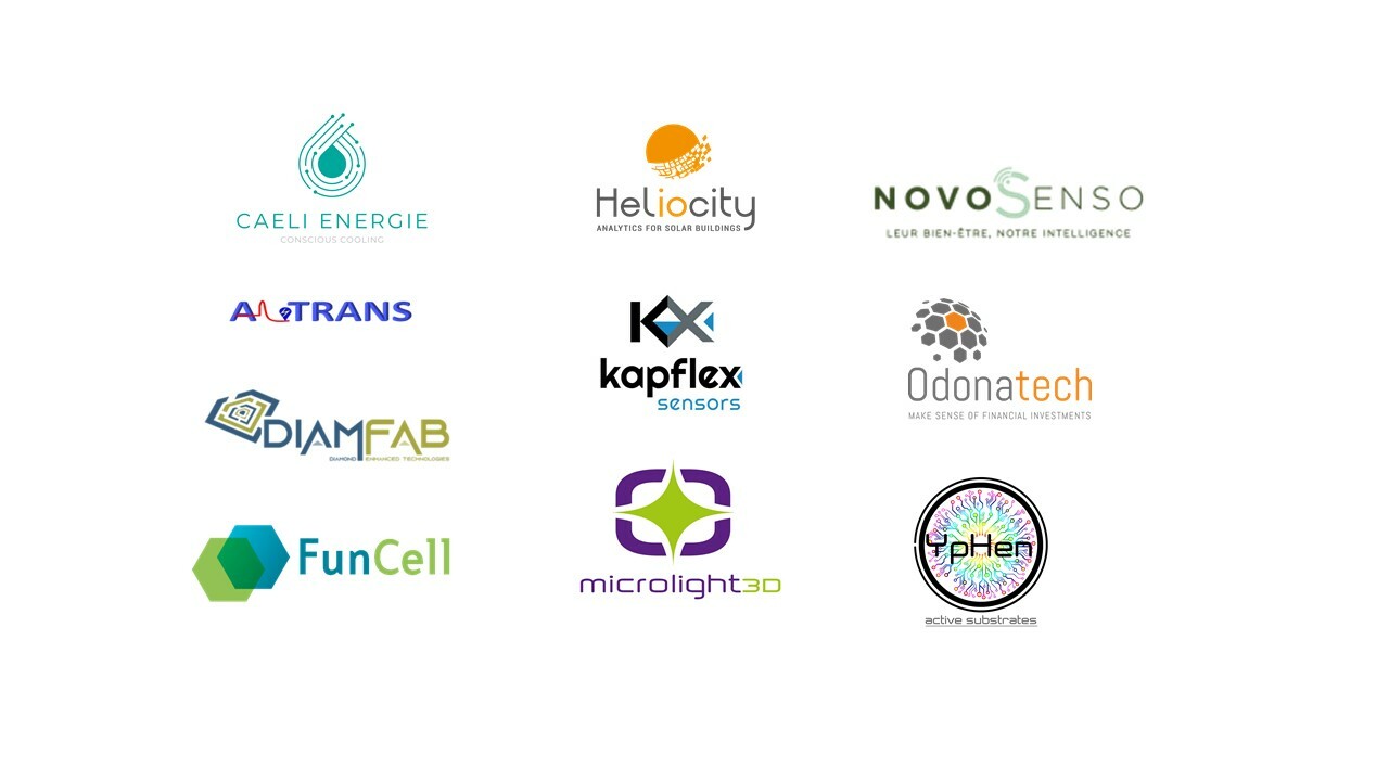 Logo 10 startups en Accelération Deeptech Alpes
