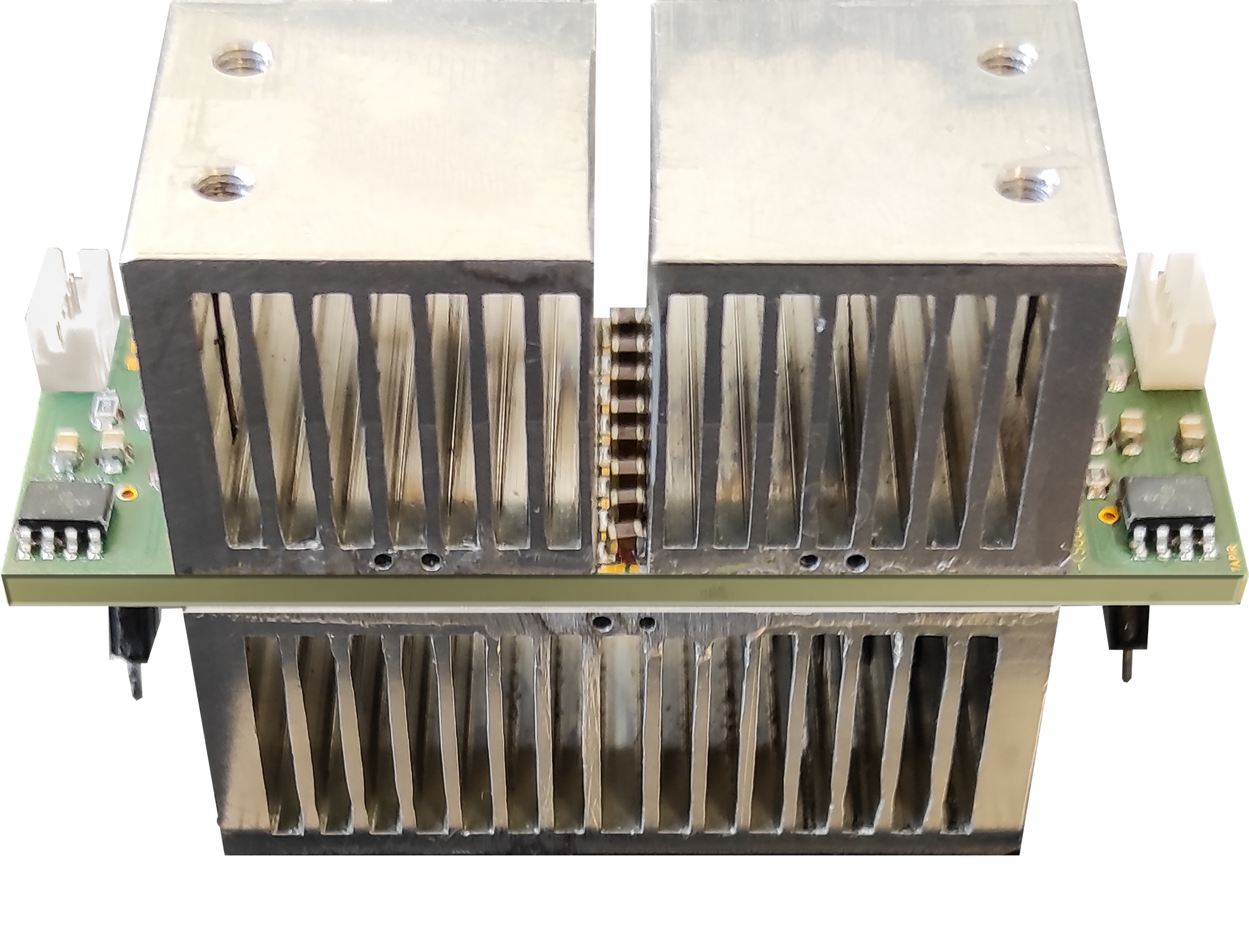 ’originalité du concept développé au sein du laboratoire G2Elab repose sur une intégration astucieuse de puces d'un semi-conducteur (transistor) dans un circuit électronique (PCB)