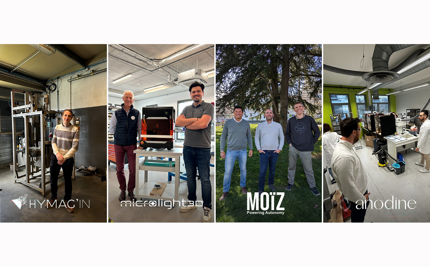 Premiers pas industriels de 4 startups VIUSUEL bordure