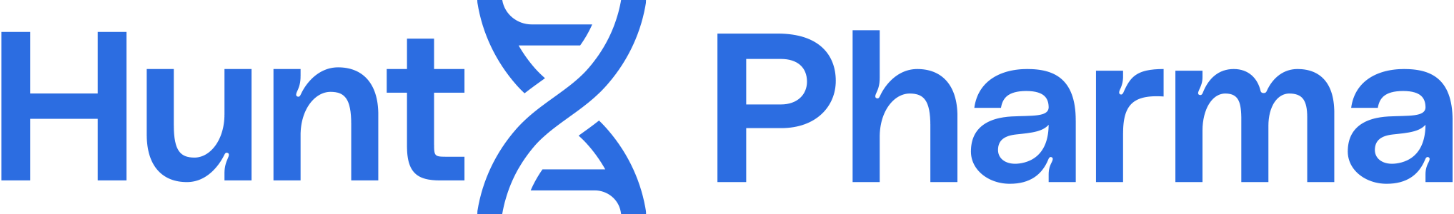 Hunt X Pharma logo bleu 2024