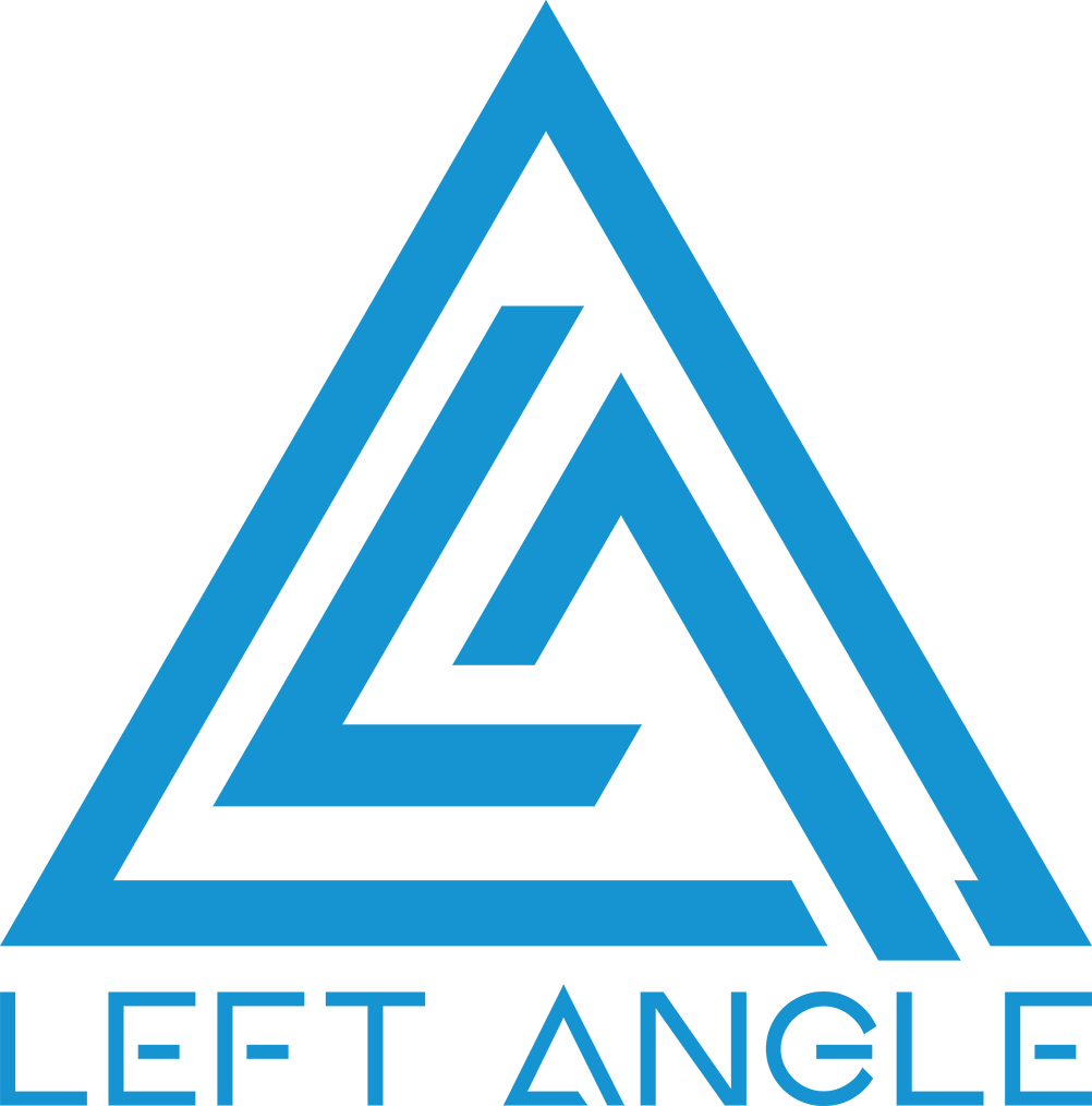 Logo Left Angle Bleu Fond Transparent